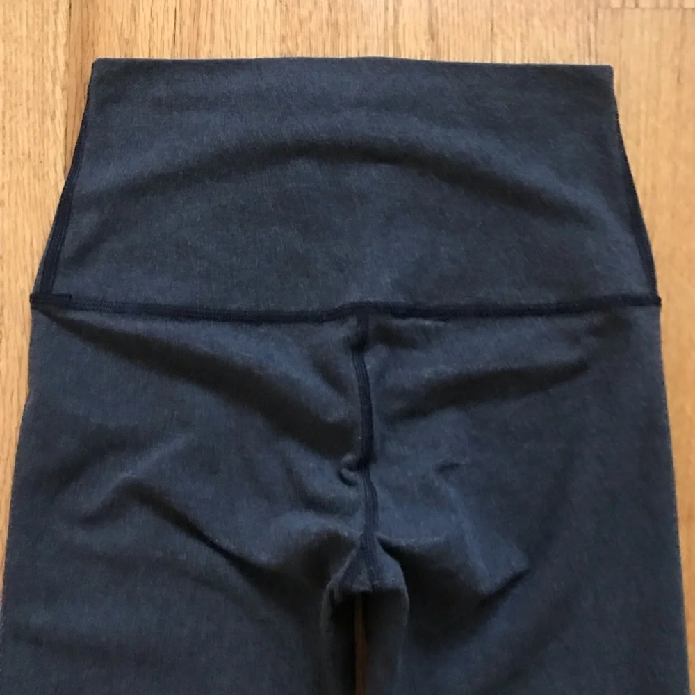 Lululemon Wunder Under Practice Cotton Roll Down Practice Cotton Heather Black 6